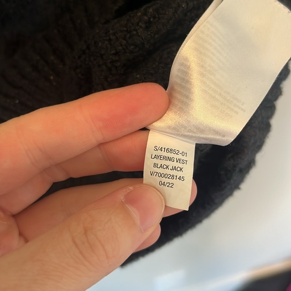 Old Navy Slouchy Layering Sweater Tank Vest Black Size L - Picture 7 of 8